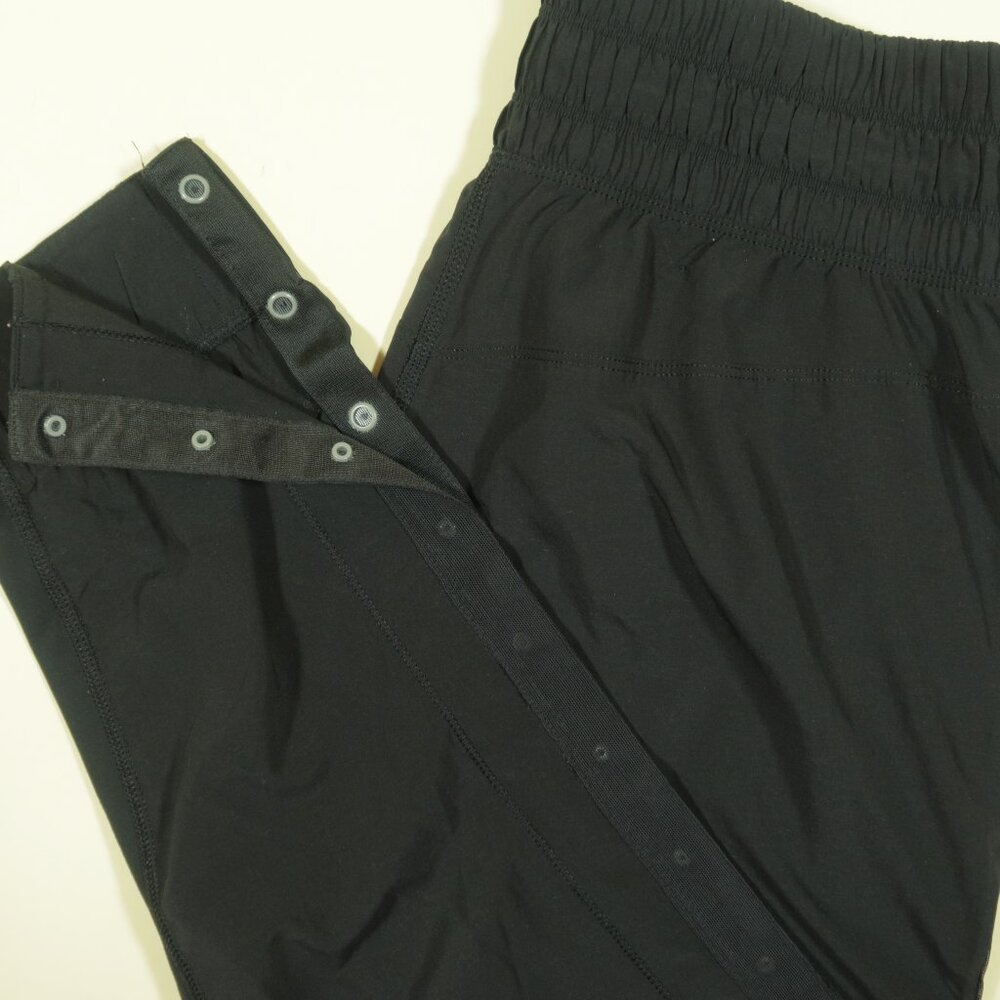 Lululemon Tear Away Joggers Womens 4 Black Performance Athletic Pants Gym Yoga